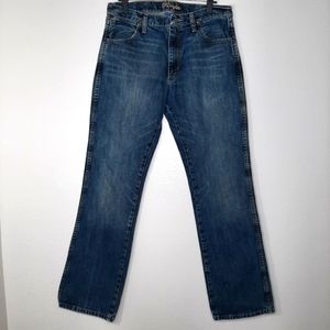 Wrangler slim boot jeans size 32x34 used in great shape blue